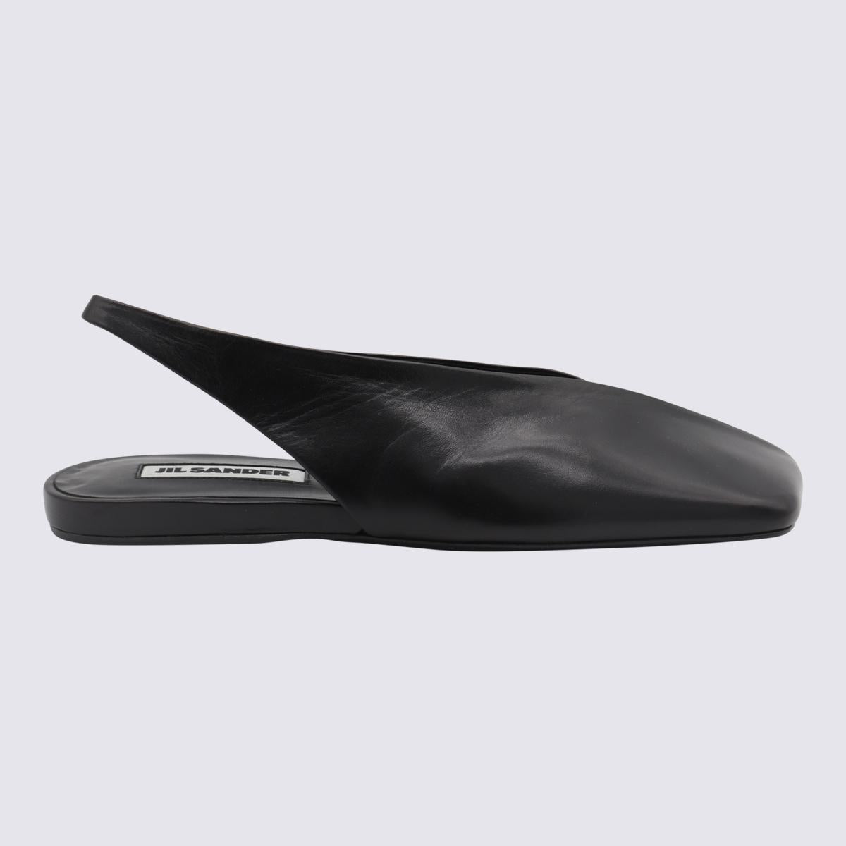Jil Sander Black Leather Flats