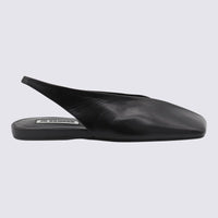 Jil Sander Black Leather Flats