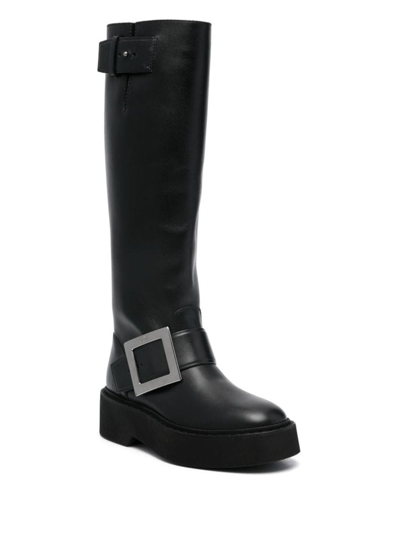 Roger Vivier Viv Rangers High Leather Boots