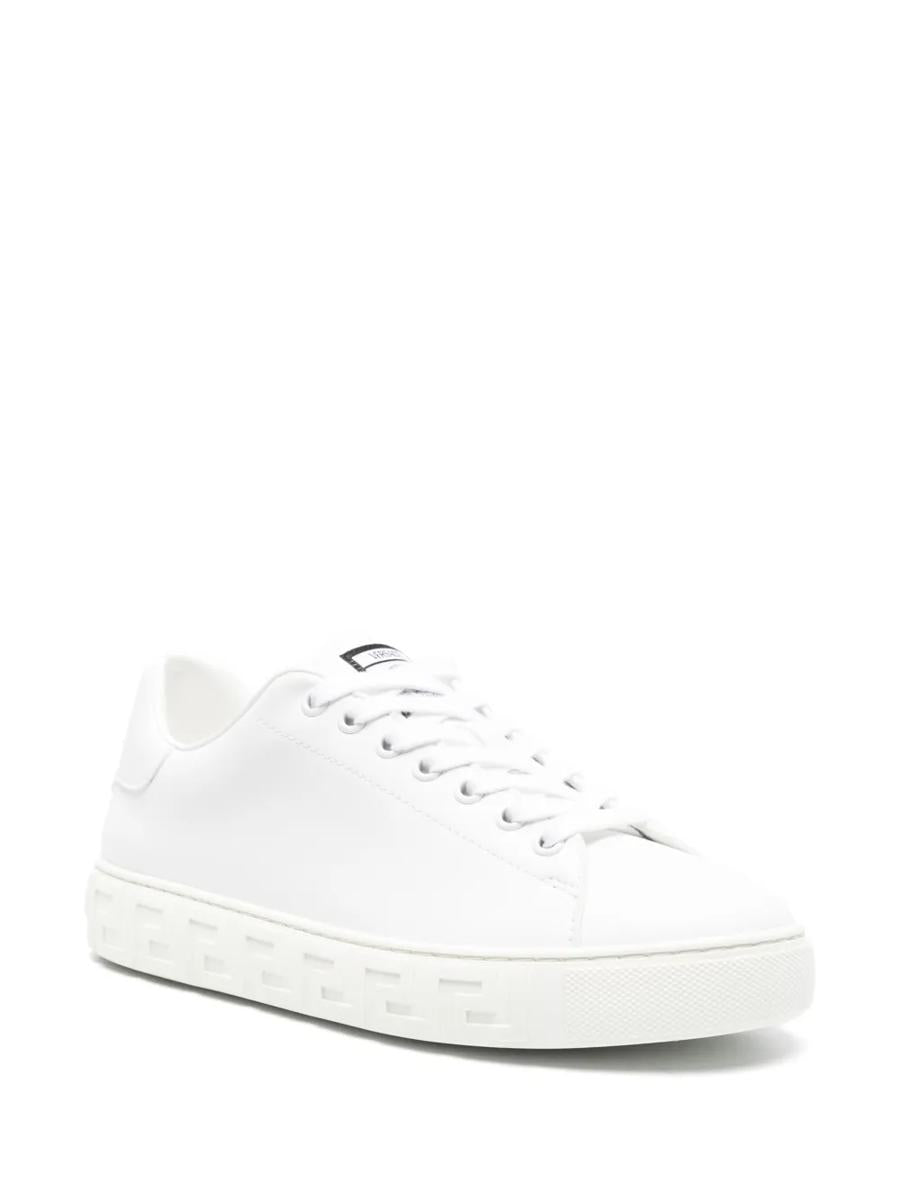 Versace Greca Print Leather Sneakers
