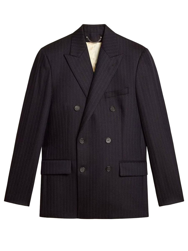 Golden Goose Double-Breasted Wool Blend Blazer Clothing