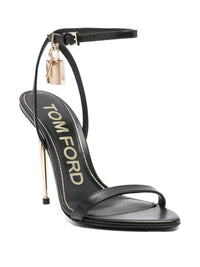 Tom Ford Shiny Leather Padlock Pointy Naked Sandals Shoes