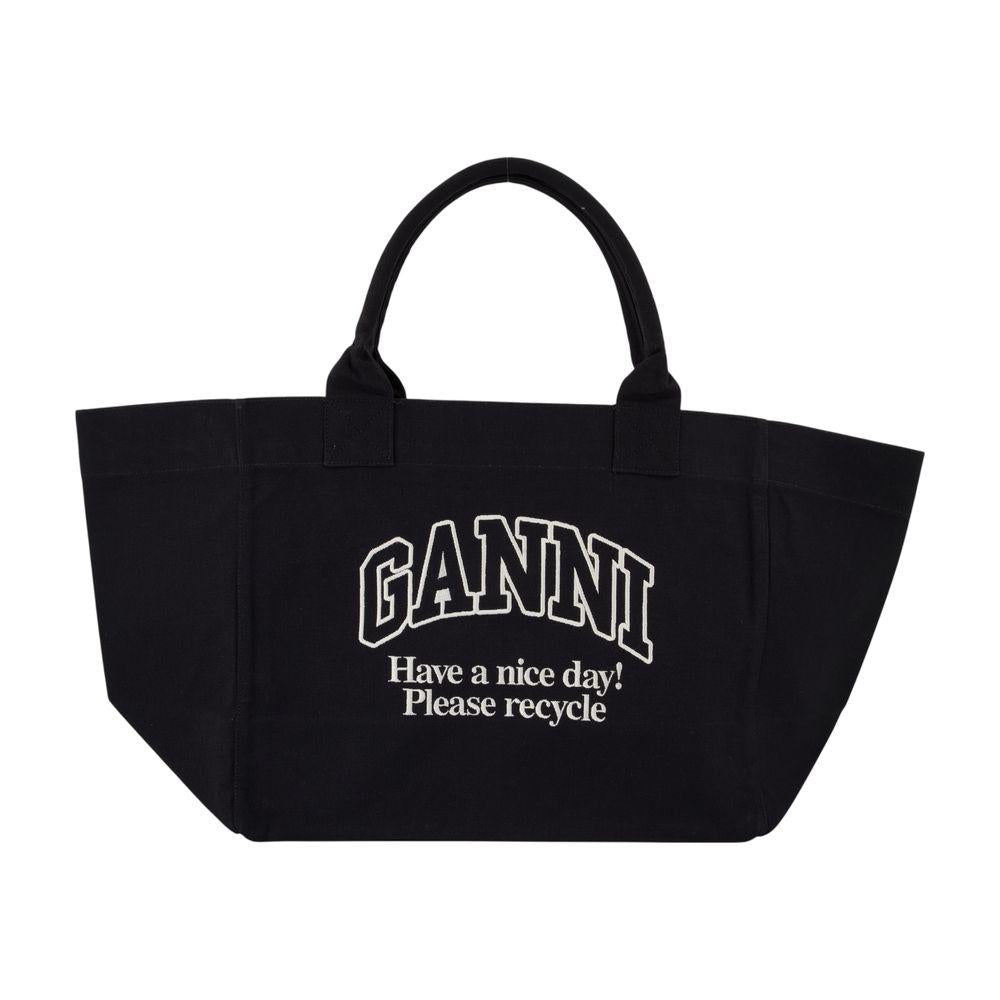 Ganni Xxl Logo Shopper Bag