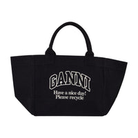 Ganni Xxl Logo Shopper Bag