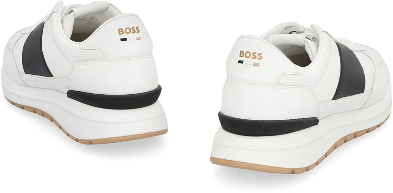 Boss Jace Leather Low-Top Sneakers