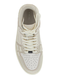 'Skel Top Low' Beige Sneakers With Logo Patch On Thetongue And Contrasting Details On The Side In Leather Woman