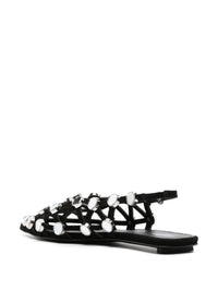 The Attico Grid Slingback Ballets