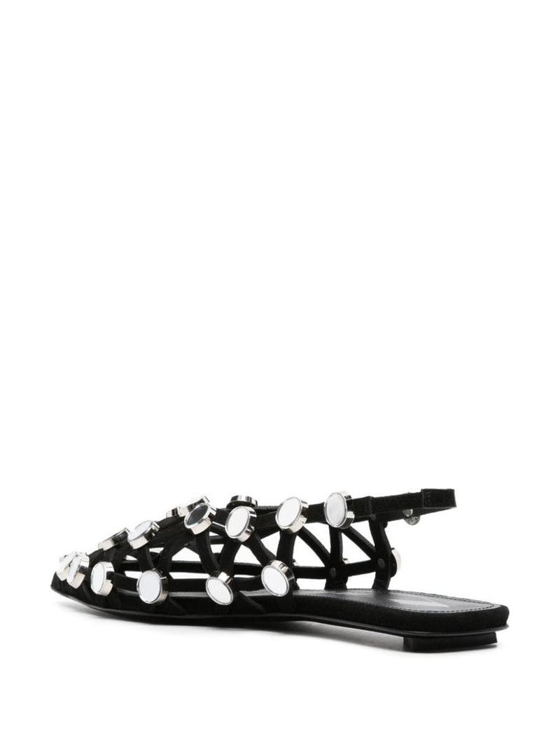 The Attico Grid Slingback Ballets