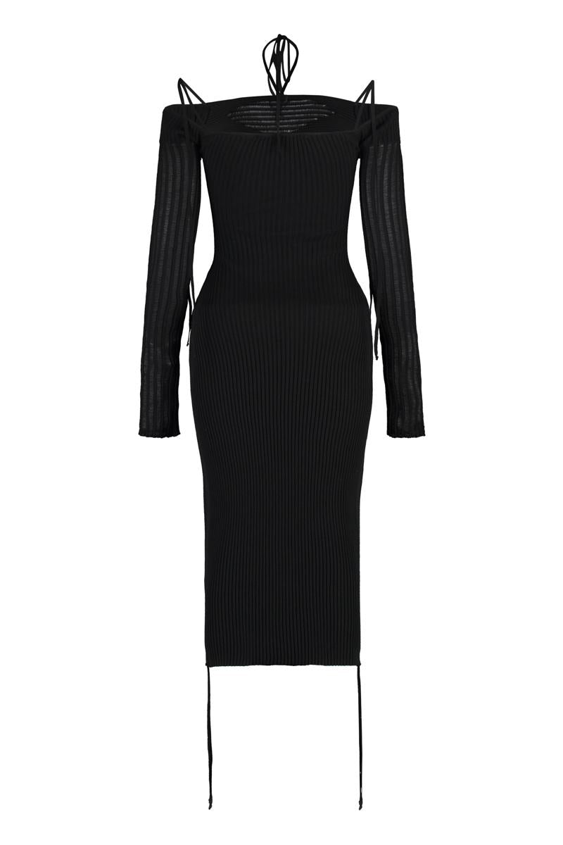 Andreādamo Ribbed Knit Dress