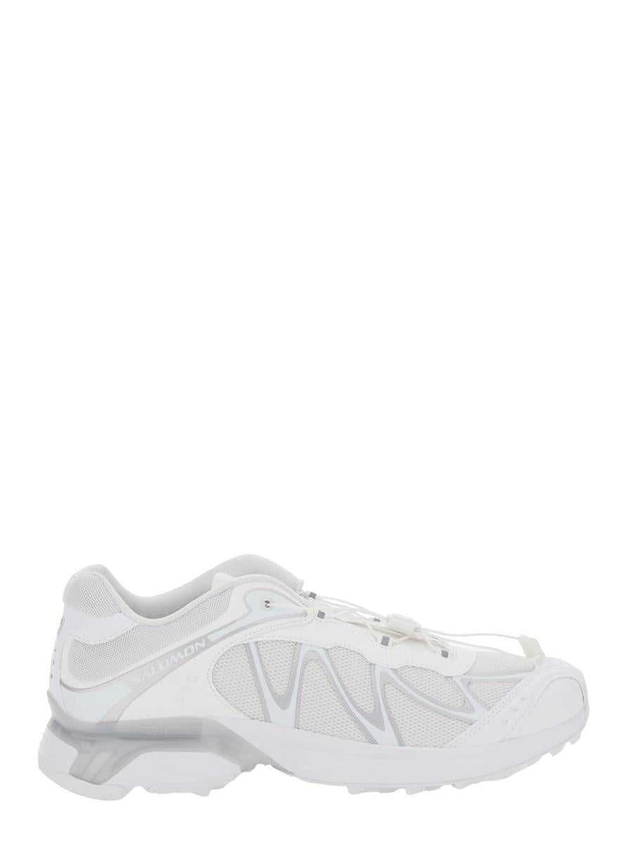 'Xt-Whisper' White Sneakers With Printed Logo On The Side And Drawstring Closure In Fabric Unisex