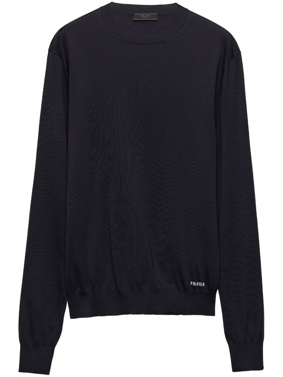 Prada Crew-Neck Silk Jumper