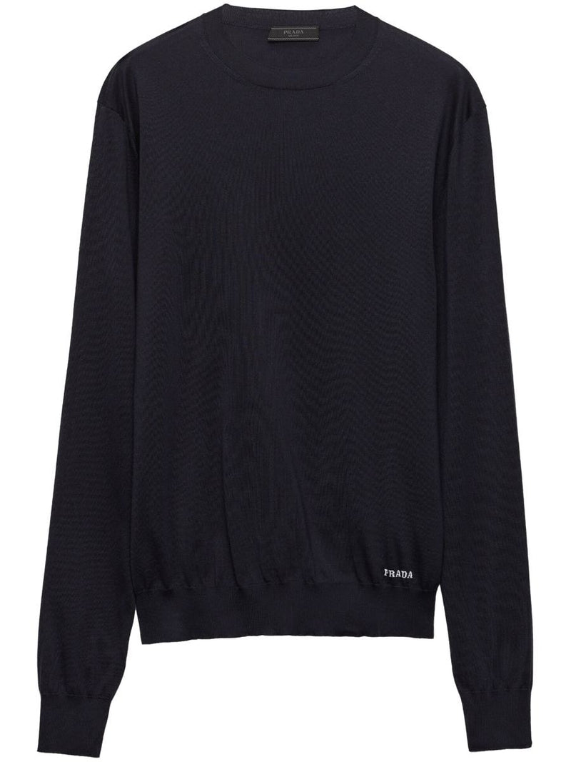 Prada Crew-Neck Silk Jumper