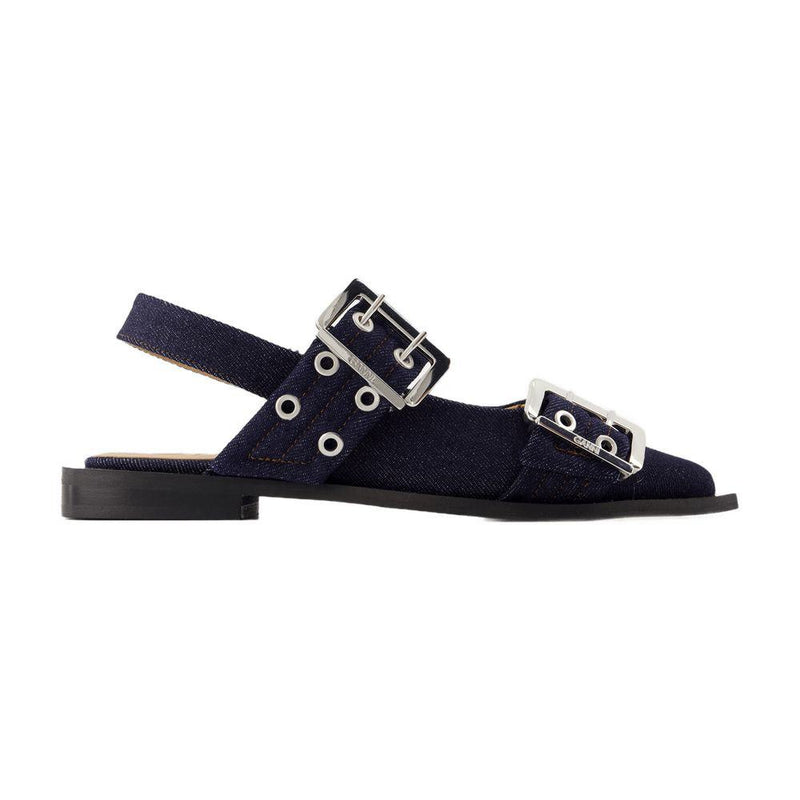 Ganni Feminine Buckle Ballerinas