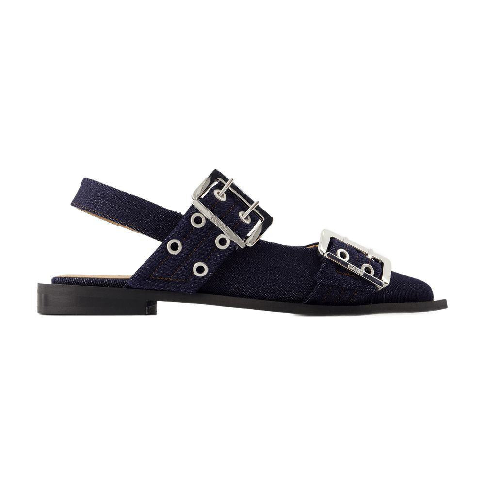 Ganni Feminine Buckle Ballerinas