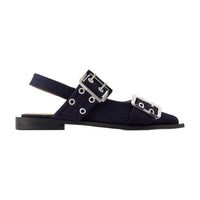 Ganni Feminine Buckle Ballerinas