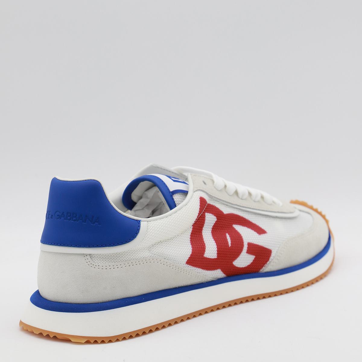 Dolce & Gabbana White And Blue Sneakers