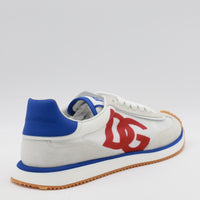 Dolce & Gabbana White And Blue Sneakers