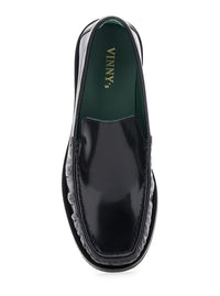 'Michel' Black Loafers With Almond Toe In Leather Man