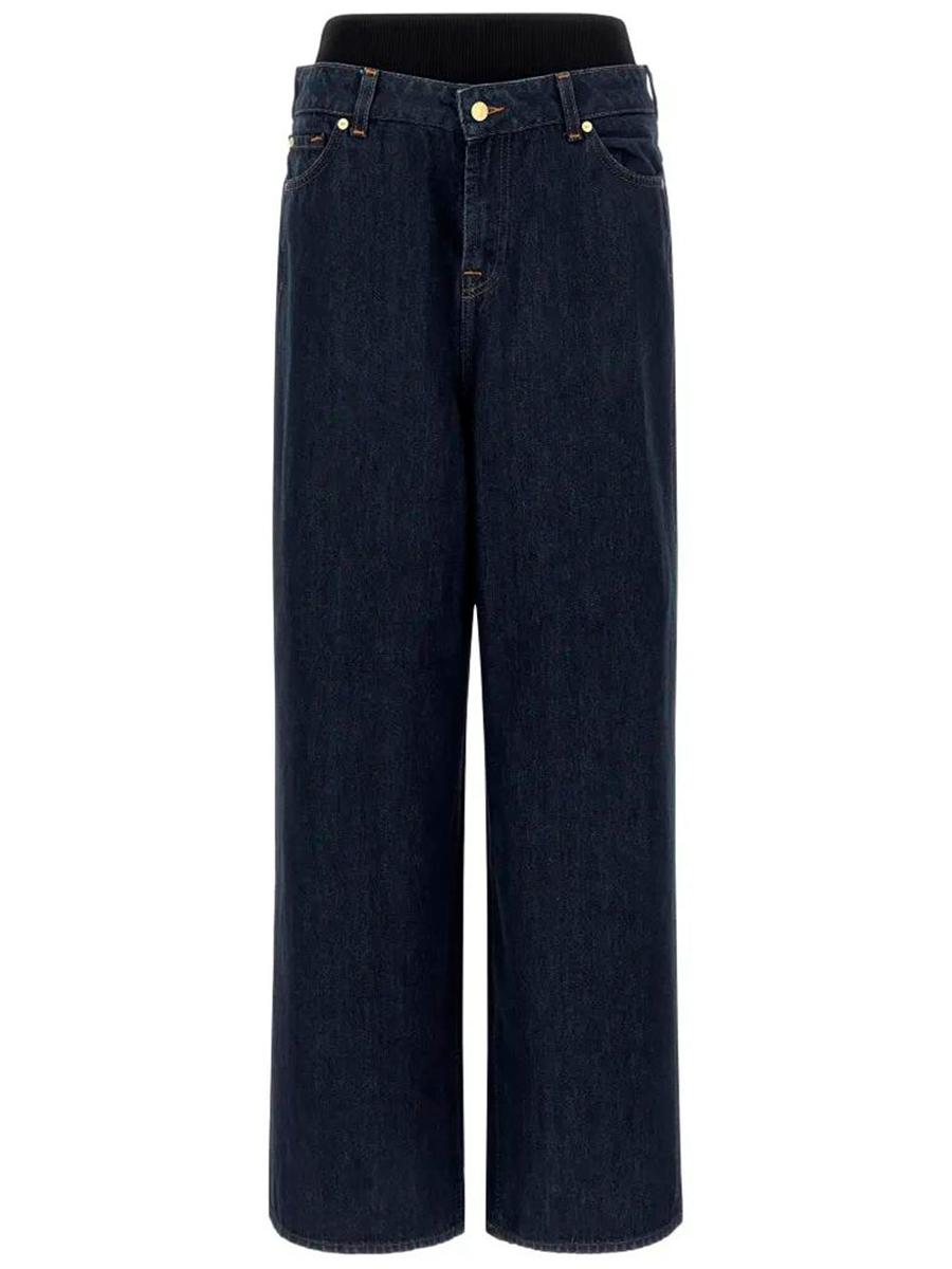 7 For All Mankind Banded Slouchy Wide Leg Jeans Clothing