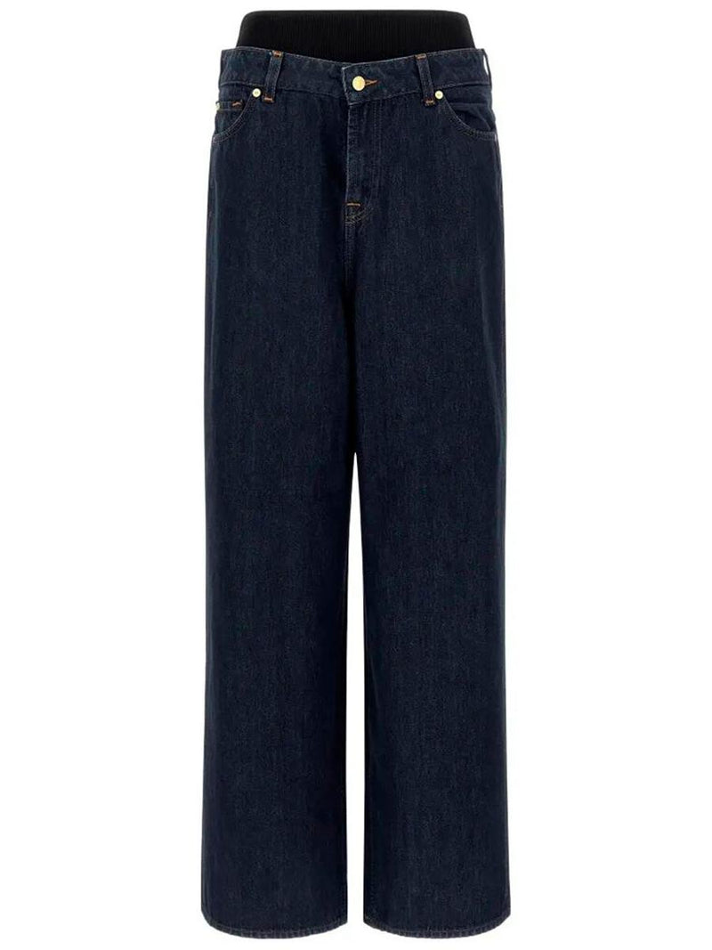 7 For All Mankind Banded Slouchy Wide Leg Jeans Clothing