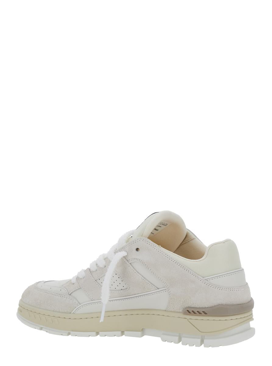 'Area Lo' Beige Low Top Sneakers With Logo Patch On The Tongue And Chunky Sole In Leather Blend Man