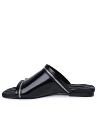 Burberry Black Leather Slippers