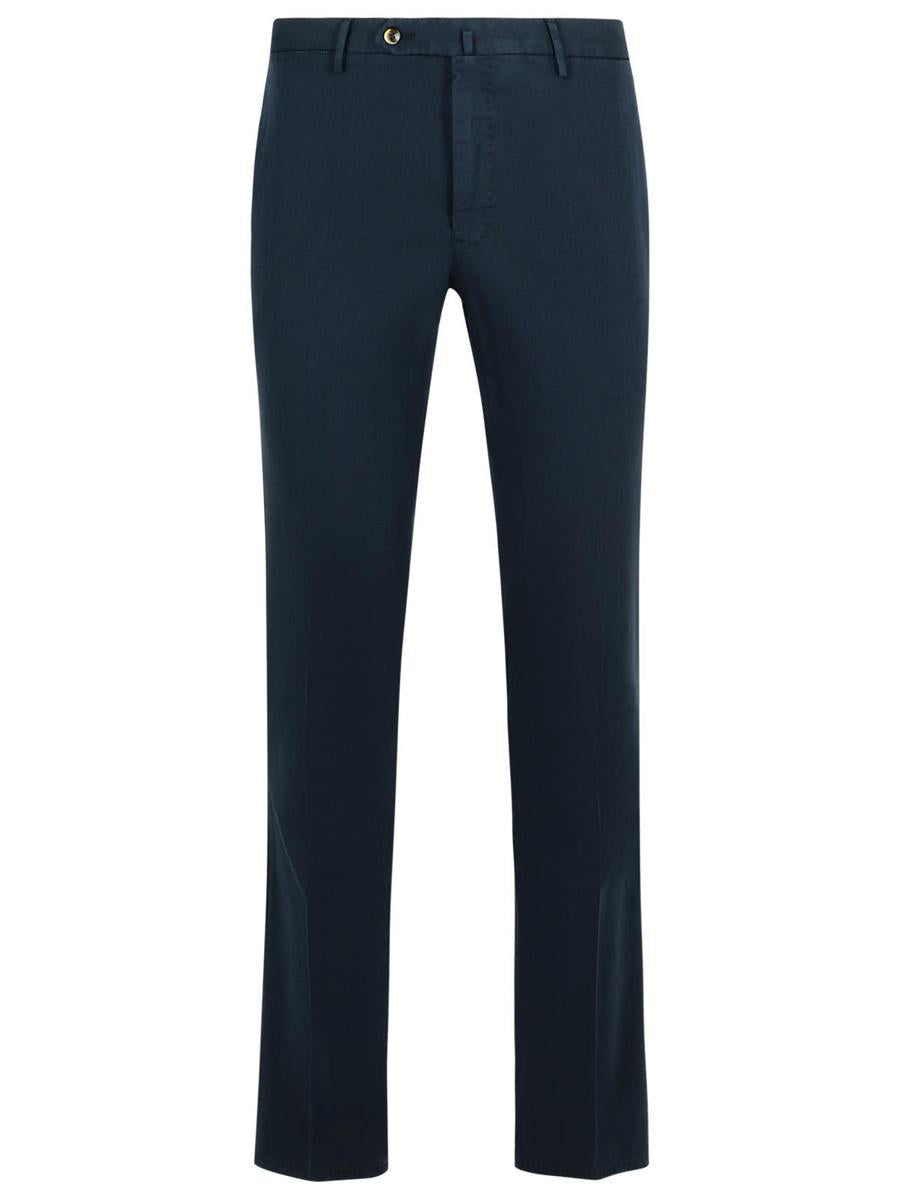 Pt Torino 'Superslim' Navy Cotton Pants