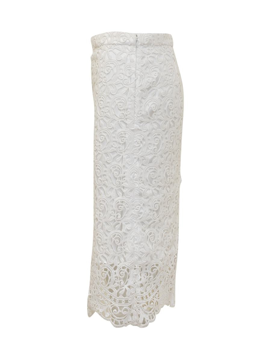 Burberry Macramé Lace Sheath Skirt