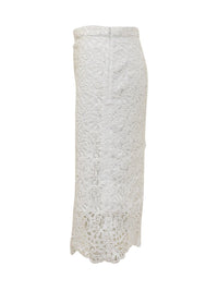 Burberry Macramé Lace Sheath Skirt