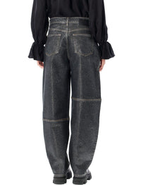 Ganni Shimmery Foil Stary Jeans