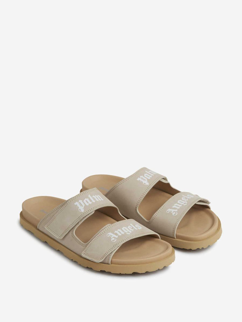 Palm Angels Logo Nubuck Sandals
