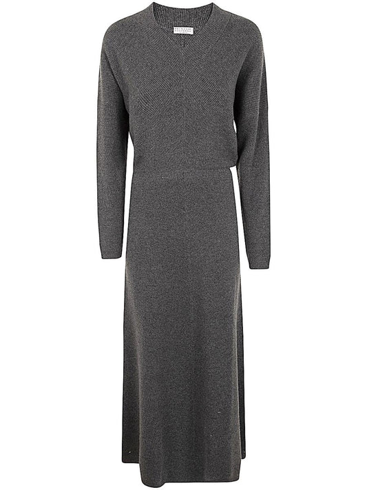 Brunello Cucinelli Cashmere Long Dress Clothing