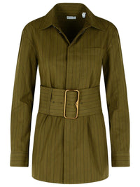 Burberry Green Cotton Mini Dress