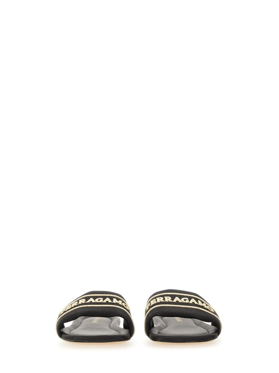 Salvatore Ferragamo Slide Sandal With Logo