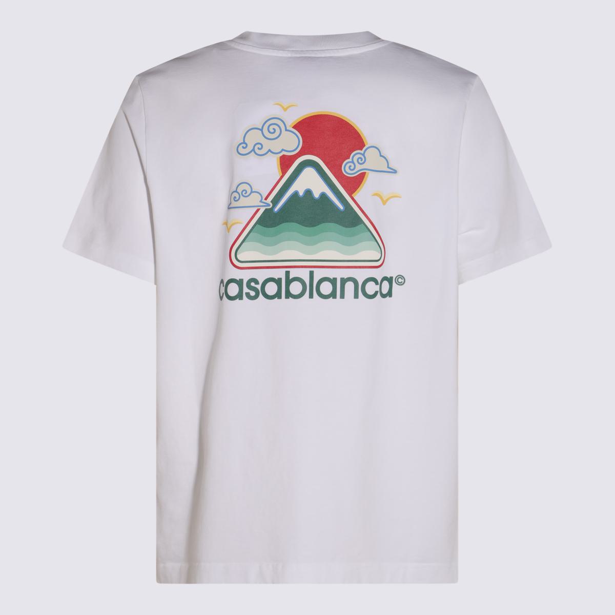 Casablanca White Cotton T-Shirt