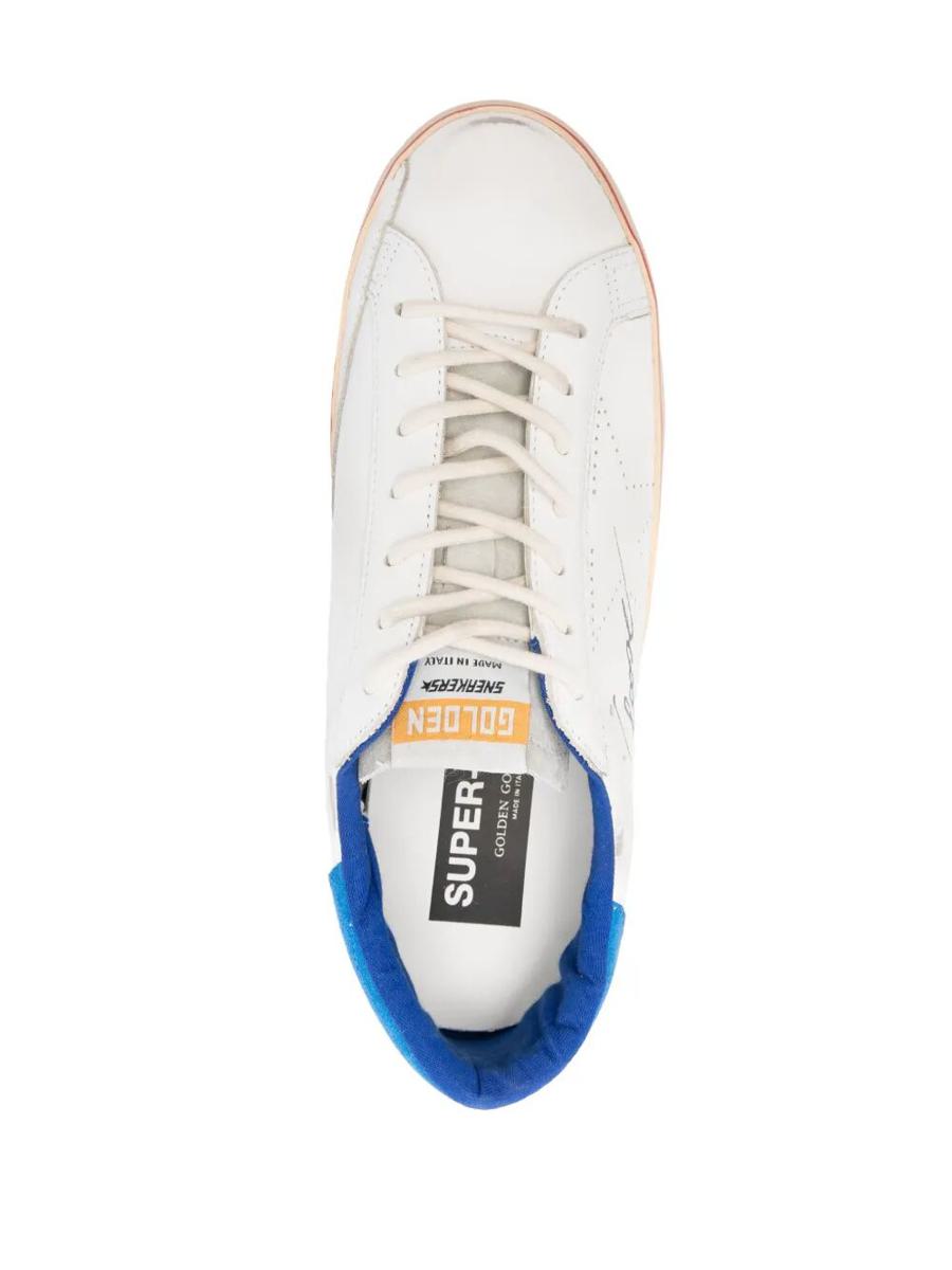 Golden Goose "Super Star" Leather Upper With Signature Suede Tongue And Heel Skate Star Sneakers Shoes