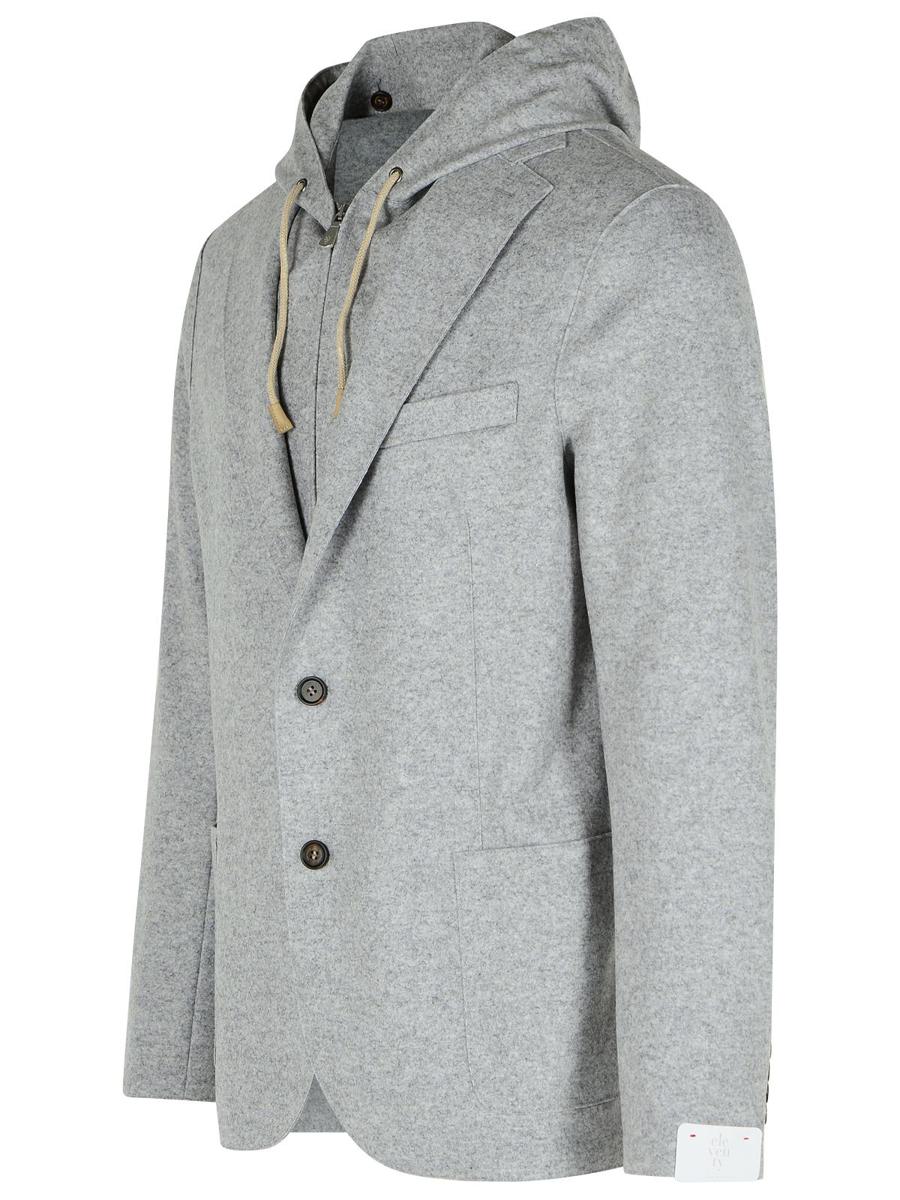 Eleventy Grey Wool Blend Blazer