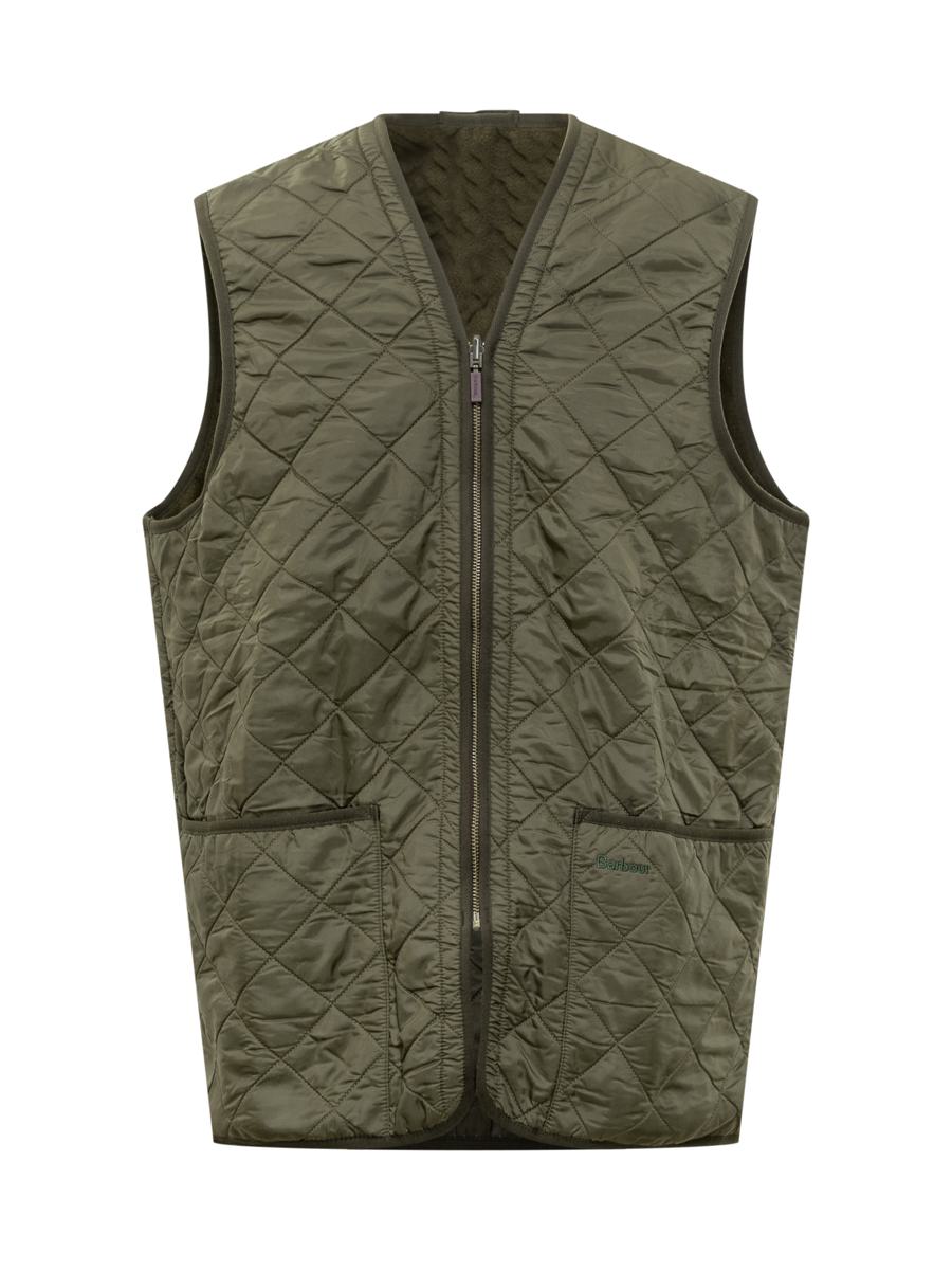Barbour Barbour Green Quilted Vest With Zip Closure