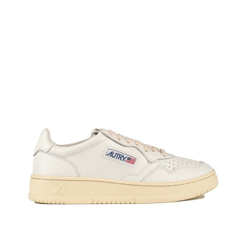 Autry White Leather Medalist Low Sneakers