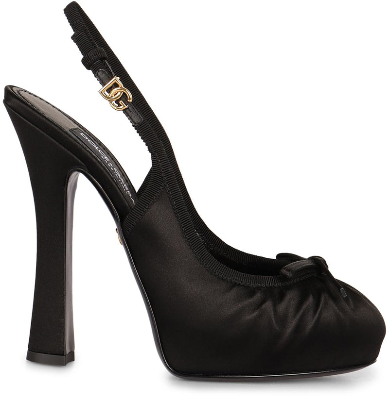 Dolce & Gabbana Satin Slingback Pumps