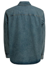 AMI Paris Denim Shirt With Logo