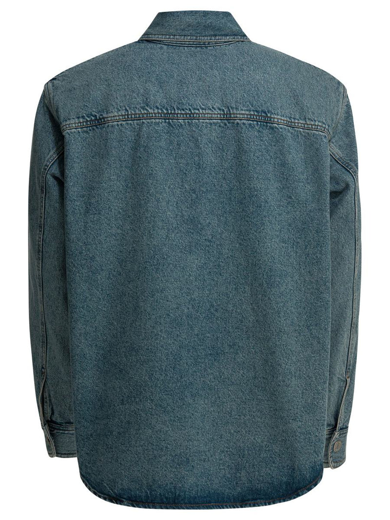 AMI Paris Denim Shirt With Logo