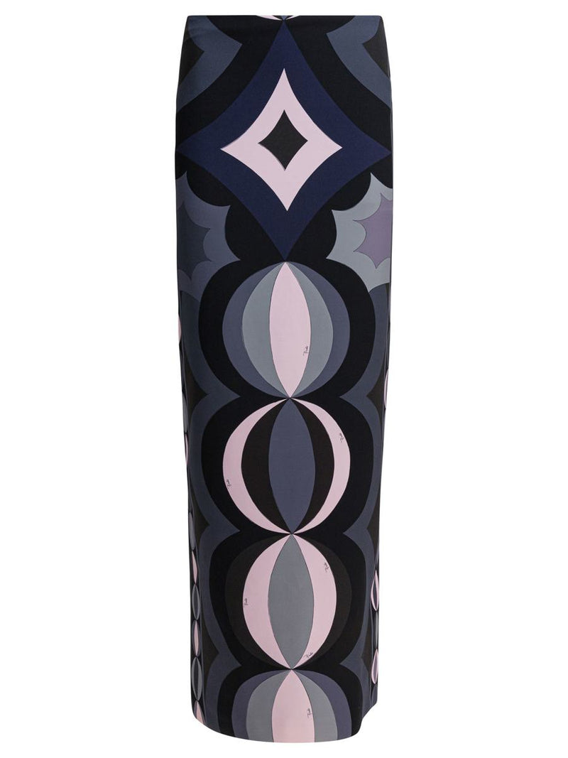 Pucci Silk Skirt With "Collane" Print