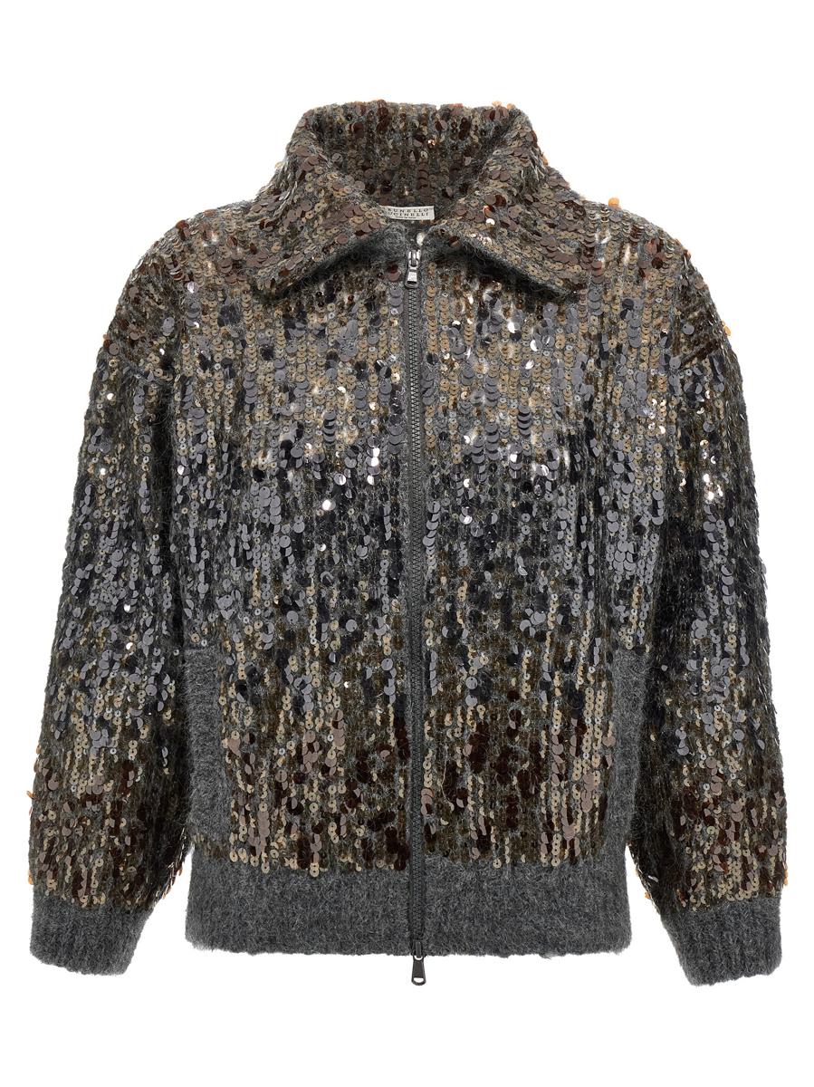 Brunello Cucinelli 'Dazzling Dégradé Embroidery' Cardigan