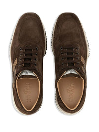 Hogan Interactive Suede Sneakers With Rhinestones Shoes