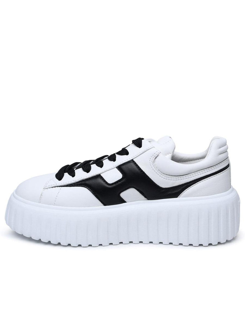 Hogan White Leather Sneakers