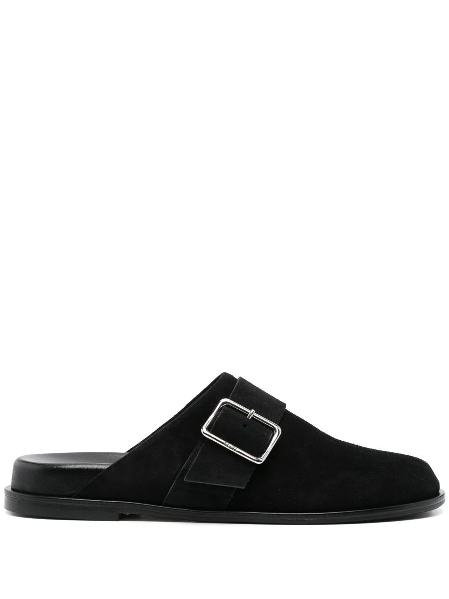 Aeyde Finja Cow Suede Leather Black Shoes