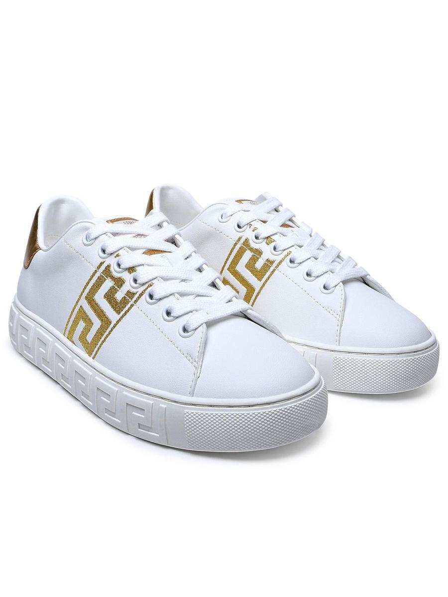 Versace White Leather Sneakers