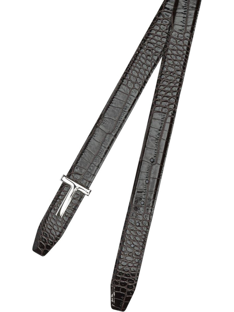 Tom Ford Belt With Crocodile Print