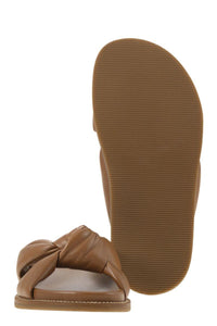 Fabiana Filippi Leather Slipper With Fussbett And Knot